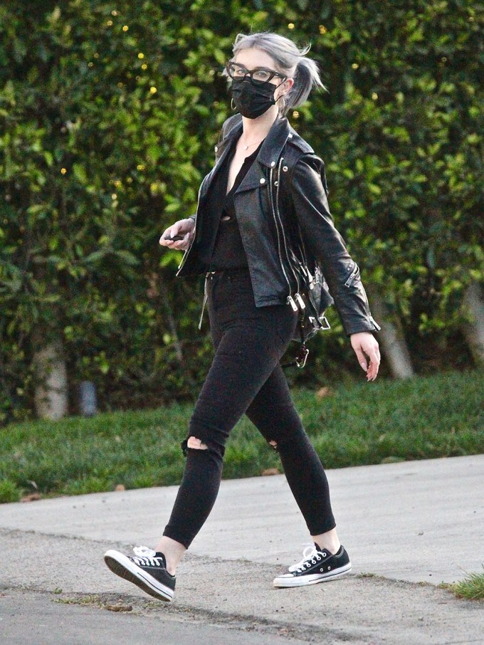 Kelly Osbourne Out in Black Outfit