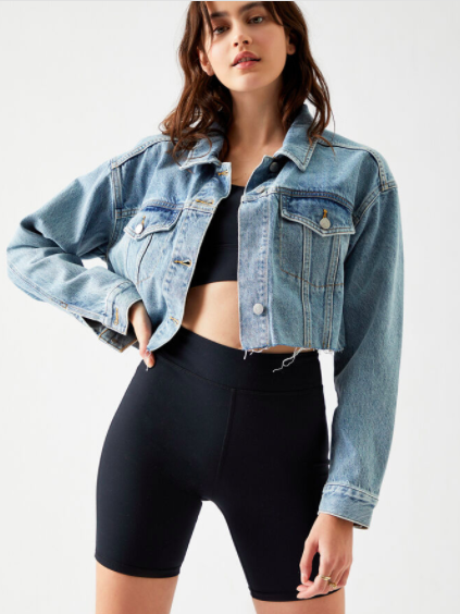 denim jacket crop top