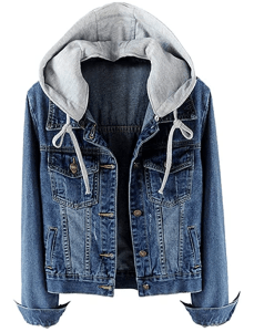 Hooded denim jacket