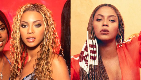Beyonce then & now