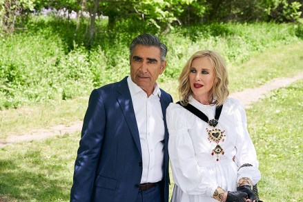 SCHITT'S CREEK, from left: Eugene Levy, Catherine O'Hara, 'Smoke Signals', (Season 6, ep. 601, aired in the US on Jan. 7, 2020). photo: ©CBC / courtesy Everett Collection