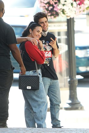 Demi Lovato and her new fiance Max Ehrich look happy in love on Beverly Hills shopping trip.  The lovebirds were spotted out and about on Monday afternoon (July 27).  Singer Demi was showing off her incredible engagement ring, after her beau popped the question last week during a romantic proposal on a Malibu beach.  The loved-up duo couldn't keep their hands off each other, as they cuddled on the famous Rodeo Drive and seemed happy to be spotted by photographers.  The hit Versace and Persol stores and enjoyed a late lunch at 208 Rodeo Dr, an upscale restaurant with bistro fare & California cuisine.  Pictured: Demi Lovato,Max Ehrich Ref: SPL5179046 280720 NON-EXCLUSIVE Picture by: SplashNews.com Splash News and Pictures USA: +1 310-525-5808 London: +44 (0)20 8126 1009 Berlin: +49 175 3764 166 photodesk@splashnews.com World Rights