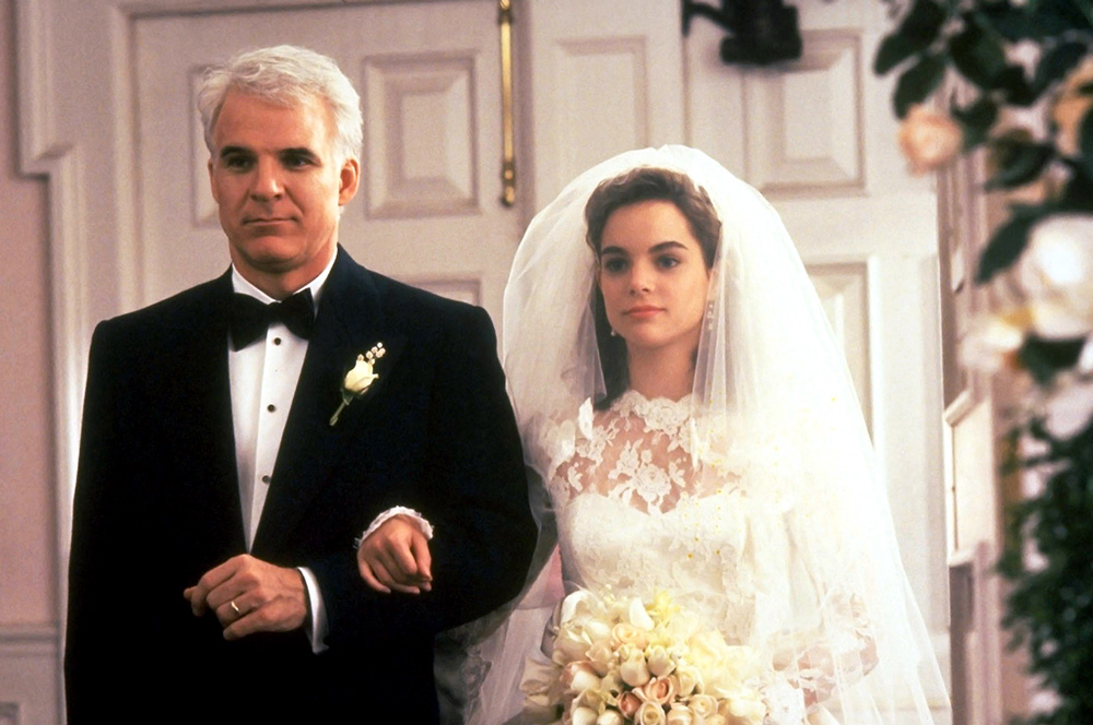 FATHER OF THE BRIDE, from left: Steve Martin, Kimberly Williams, 1991, ©Buena Vista Pictures/courtesy Everett Collection