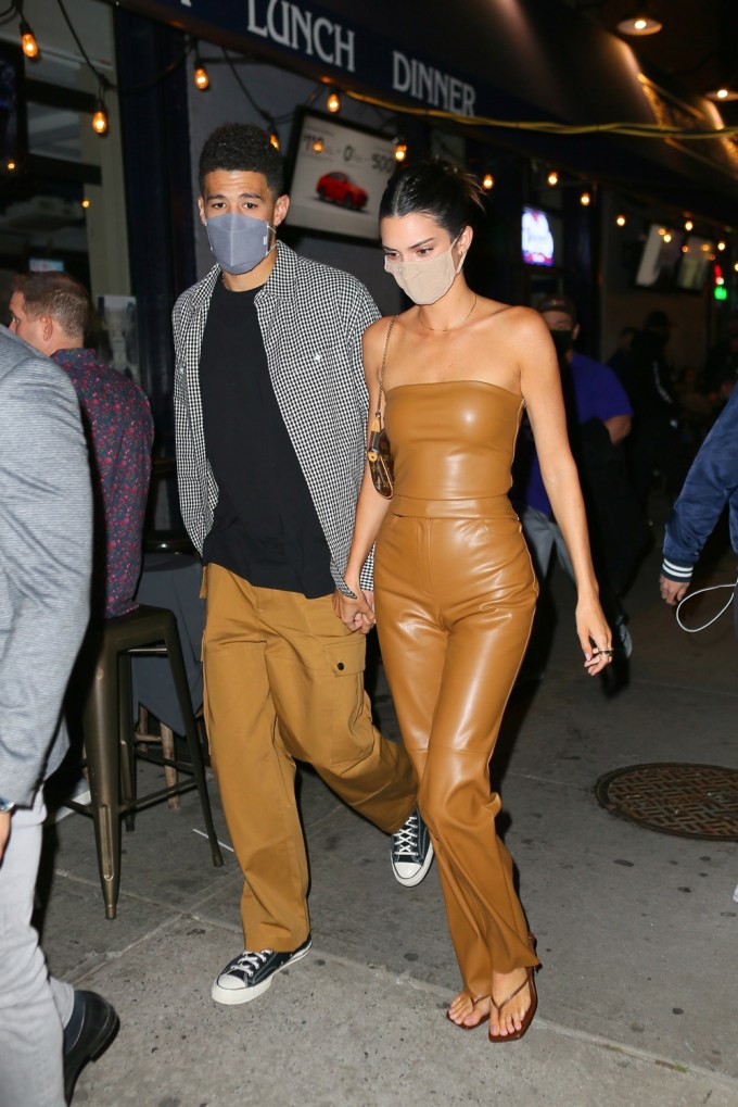 Kendall Jenner and Devin Booker Leaving Carbone