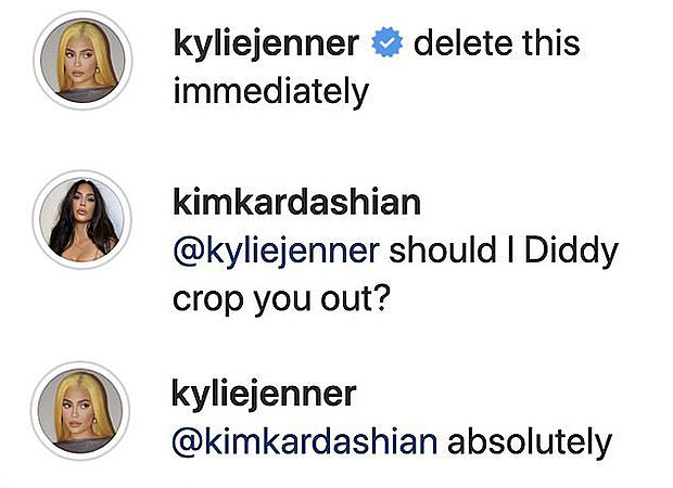 Kylie Jenner & Kim Kardashian's Instagram comments