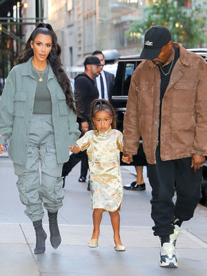 kanye west, north west, kim kardashian