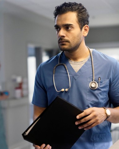 TRANSPLANT -- "Your Secrets Can Kill You" Episode 103 -- Pictured: Hamza Haq as Dr. Bashir "Bash" Hamed -- (Photo by: Yan Turcotte/Sphere Media/CTV/NBC)