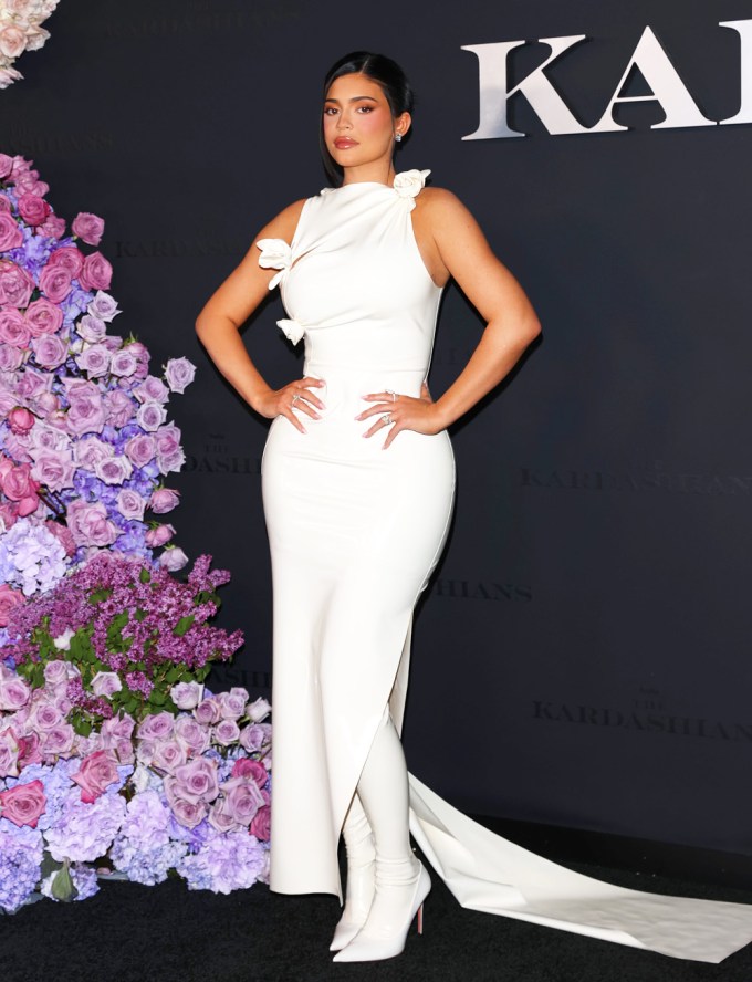 Kylie Jenner rocks a long white dress