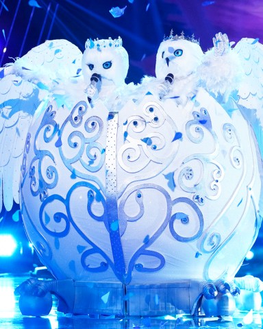 THE MASKED SINGER: The Snow Owls in the “The Group A Finals – The Masked Frontier” episode of THE MASKED SINGER airing Wednesday, Nov. 11 (8:00-9:00 PM ET/PT) on FOX. © 2020 FOX MEDIA LLC. CR: Michael Becker/FOX.