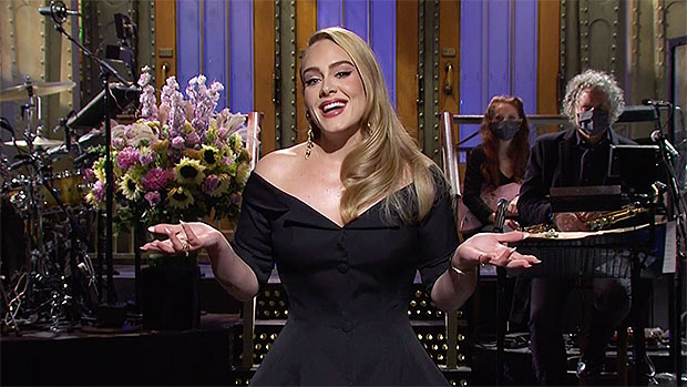 SNL': Adele Shows Off Weight Loss In Black Outfit For Monologue Hollywood Life SNL': Adele Shows Off Weight Loss In Black Outfit For Monologue Hollywood Life