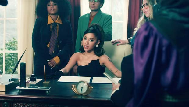 Ariana Grande S Positions Video Shows The Singer As Potus Watch Hollywood Life