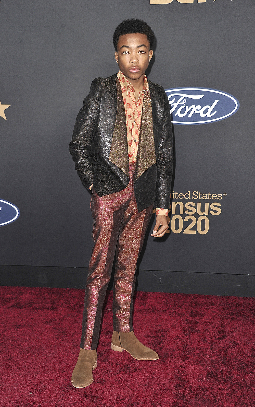 Asante Blackk arrives at the 51st NAACP Image Awards at the Pasadena Civic Auditorium on Saturday, Feb. 22, 2020, in Pasadena, Calif. (Photo by Richard Shotwell/Invision/AP)