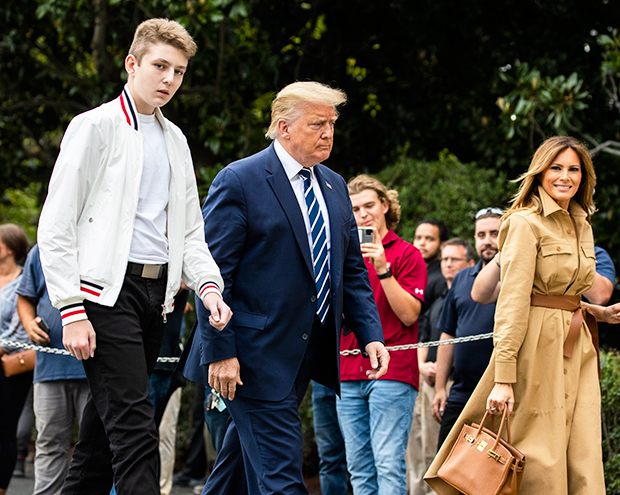 Barron, Donald & Melania Trump