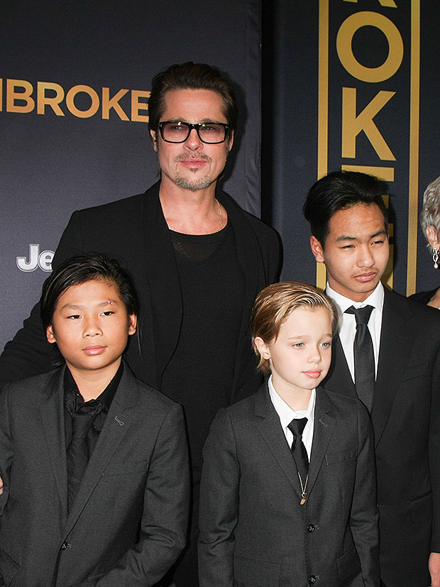  Brad Pitt Kids Overnight For The Holidays 
