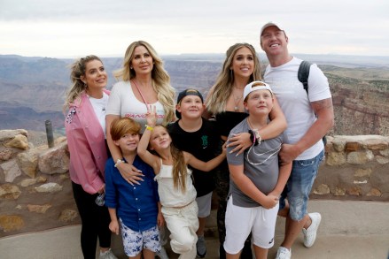 DON'T BE TARDY... -- Pictured: (l-r) Brielle Biermann, Kane Biermann, Kim Zolciak-Biermann, Kaia Biermann, Kash Biermann, Ariana Biermann, KJ Biermann, Kroy Biermann -- (Photo by: Gabe Ginsberg/Bravo)