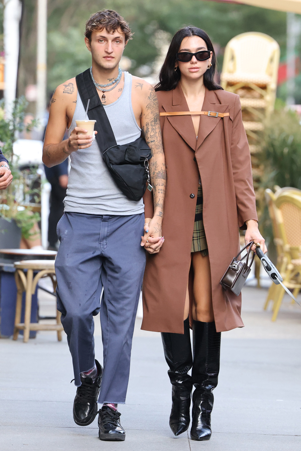 Dua Lipa, Anwar Hadid And Yolanda Hadid Walk Home From Lunch In New York City