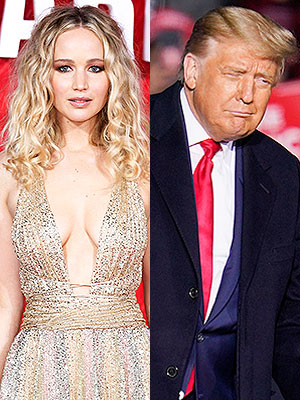 Jennifer Lawrence and Donald Trump