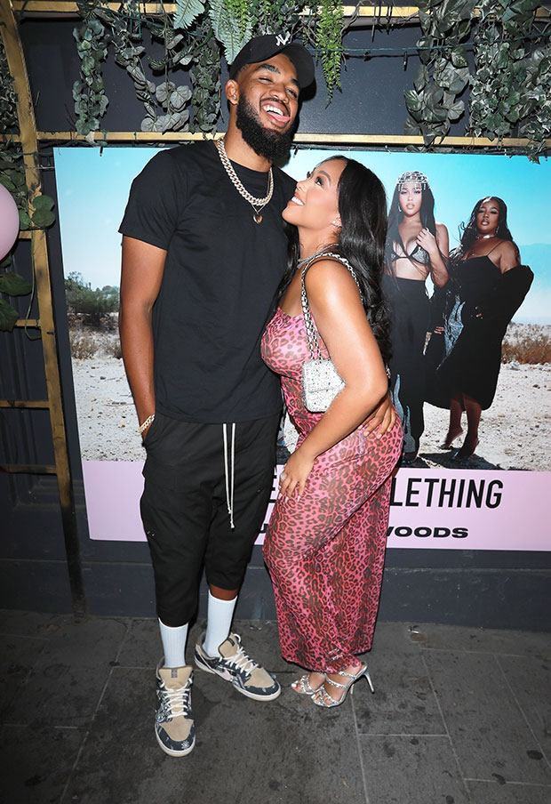 Jordyn Woods & Karl-Anthony Towns at Pretty Little Thing Event