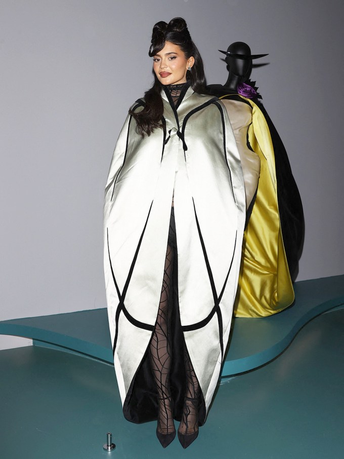 Kylie Jenner Wears Silk Robe To Mugler Exhibition