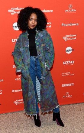 Lovie Simone, a cast member in "Monster," poses at the premiere of the film at the 2018 Sundance Film Festival on Monday, Jan. 22, 2018, in Park City, Utah. (Photo by Chris Pizzello/Invision/AP)