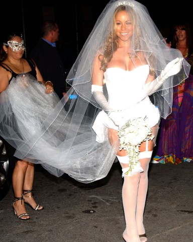 . . . . . ..NEW YORK, OCTOBER 31, 2004:..Mariah Carey arriving at her Halloween Party at Cain. Please byline: DAISY STONE - ACE PICTURES.. . . . . . ..Ace Pictures, Inc:  ..Alecsey Boldeskul ..Philip Vaughan..e-mail: ..web:  Newscom/(Mega Agency TagID: acephotos016811.jpg) [Photo via Mega Agency]