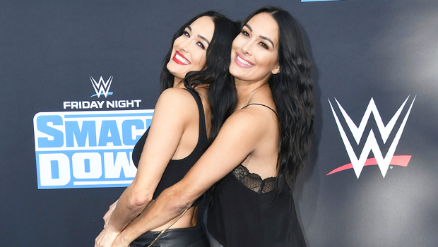 Nikki and Brie Bella flaunt their growing baby bumps at WWD Magic Las Vegas