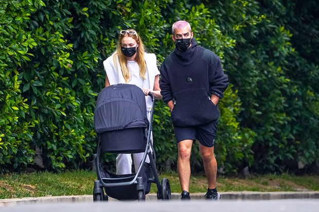 Sophie Turner & Joe Jonas with their daughter in LA