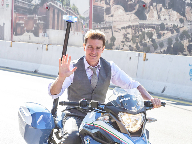 Tom Cruise Is Fearless On Motorcycle On Set Of ‘Mission: Impossible 7