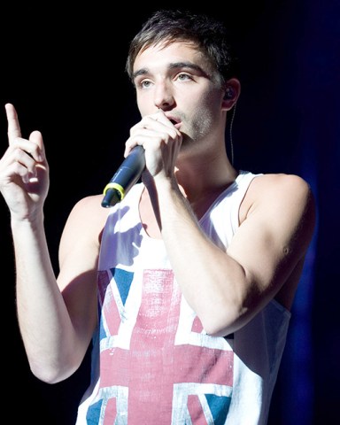 Singer Tom Parker of The Wanted performs at KiSS 92.5's Wham Bam at the Molson Amphitheatre on Thursday, August 16, 2012, in Toronto. (Photo by Arthur Mola/Invision/AP)