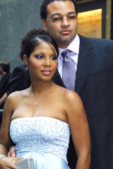 Toni Braxton and her husband, Keri Lewis, arrives to the 57th  Annual Tony Awards at Radio City Music Hall, Sunday, June 8, 2003, in New York. (AP Photo/Tina Fineberg)