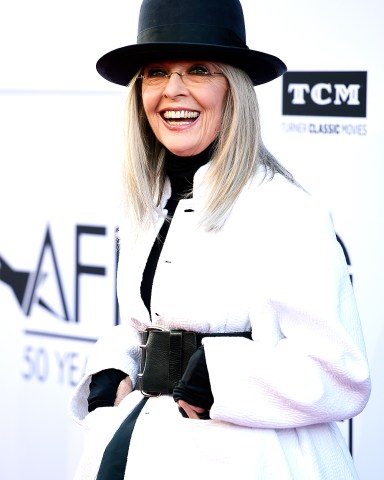 Actress Diane Keaton poses at the 45th AFI Life Achievement Award Tribute to Keaton at the Dolby Theatre on Thursday, June 8, 2017, in Los Angeles. (Photo by Chris Pizzello/Invision/AP)