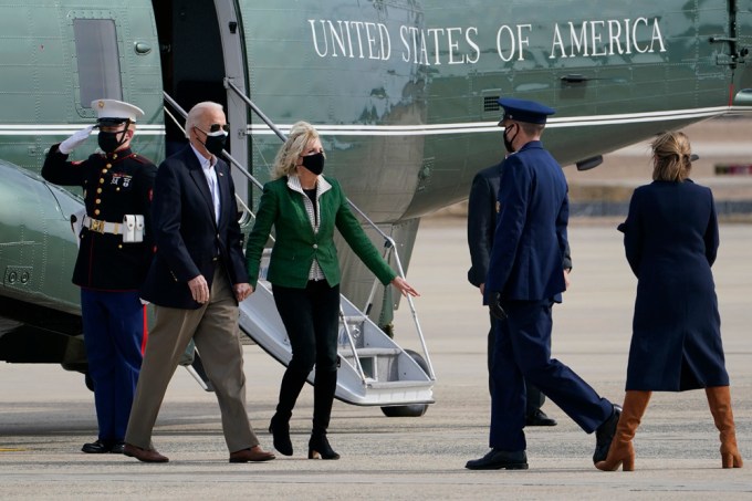 Joe & Jill Biden Leave For Houston