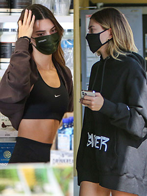 Kendall Jenner & Hailey Baldwin Wear Black Outfits During Juice Outing –  Hollywood Life