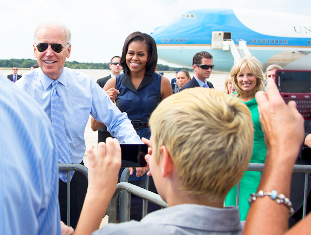 Michelle Obama and the Bidens