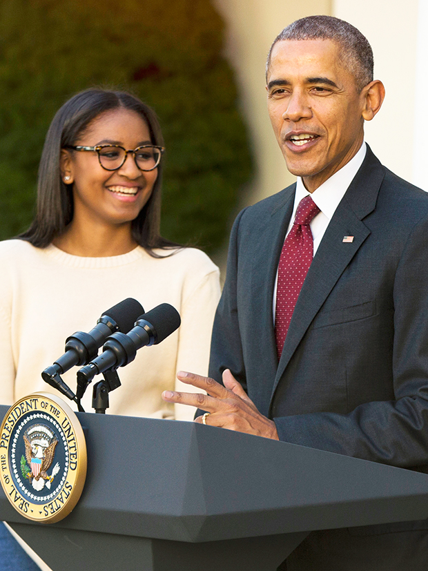 Sasha Obama Barack Obama