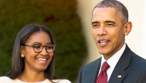 Sasha Obama Barack Obama