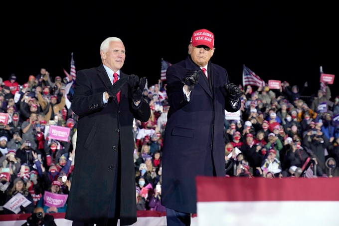 Donald Trump & Mike Pence In Michigan