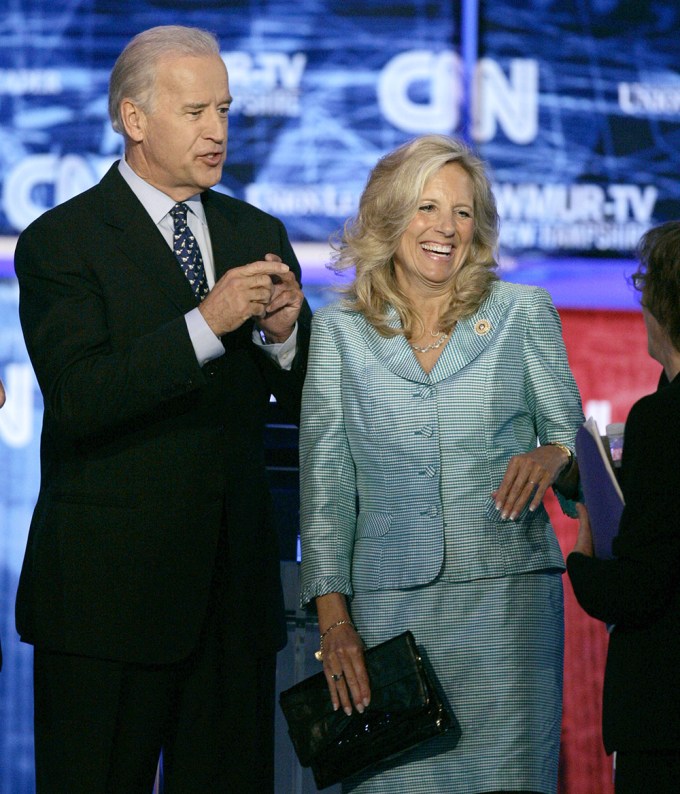 Jill Biden, with Joe, in 2007