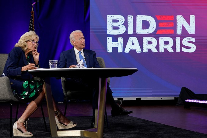 Joe Biden & Jill Biden At A 2020 Briefing