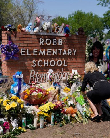 President Joe Biden and first lady Jill Biden visit Robb Elementary School to pay their respects to the victims of the mass shooting, in Ulvade, Texas
Biden Texas School Shooting, Ulvade, United States - 29 May 2022