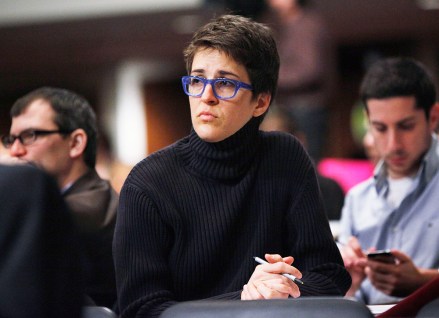 Television journalist Rachel Maddow, is seen at the Senate Armed Services Committee hearing, on Capitol Hill in Washington, Tuesday, Feb. 2, 2010, related to the "Don't Ask, Don't Tell" policy.  (AP Photo/Manuel Balce Ceneta)