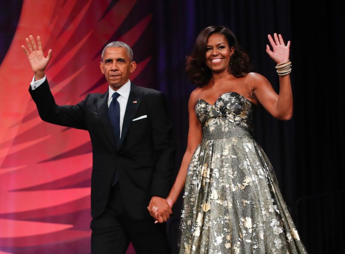 Barack Obama and Michelle Obama look glam at an awards dinnner