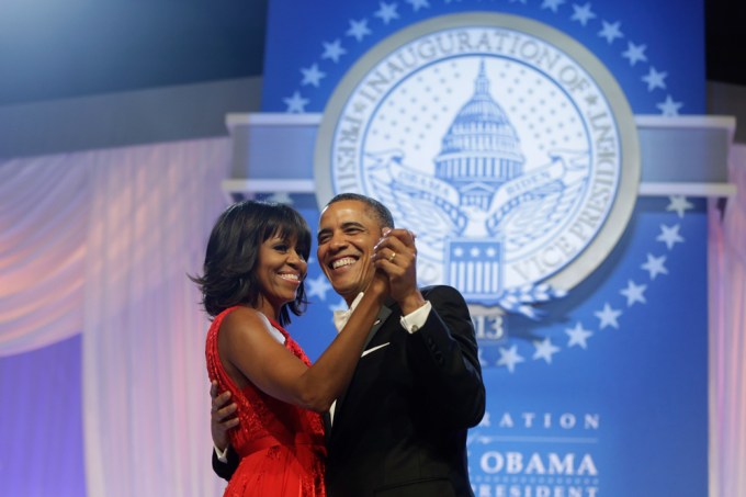 Barack and Michelle Obama dance at one of his 2013 Inaugural balls