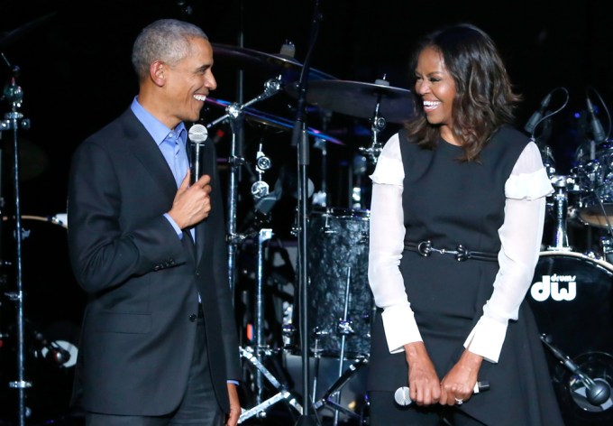 Barack and ,Michelle Obama introduce Chance The Rapper