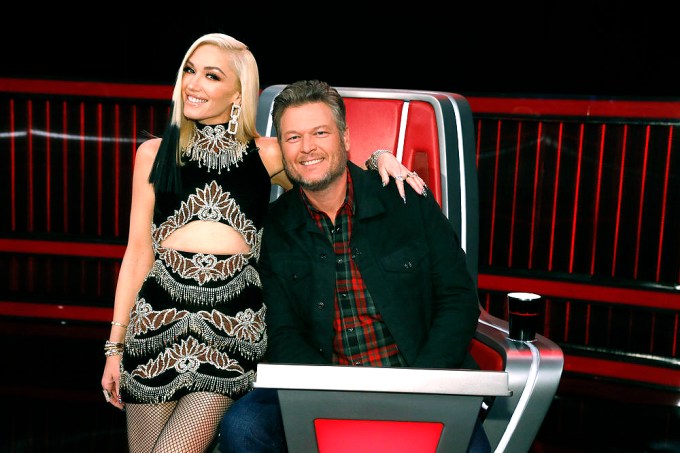 Gwen Stefani & Blake Shelton During Top 9 Results