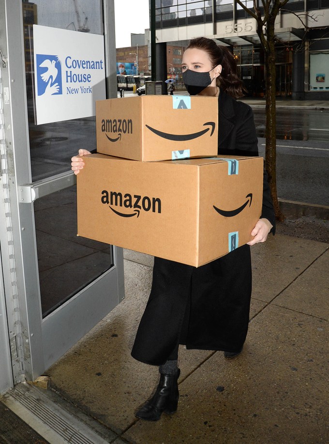 Rachel Brosnahan Partners with Amazon to Deliver Donations to Covenant House New York