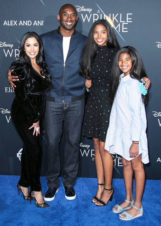 Vanessa & Kobe Bryant with their daughters