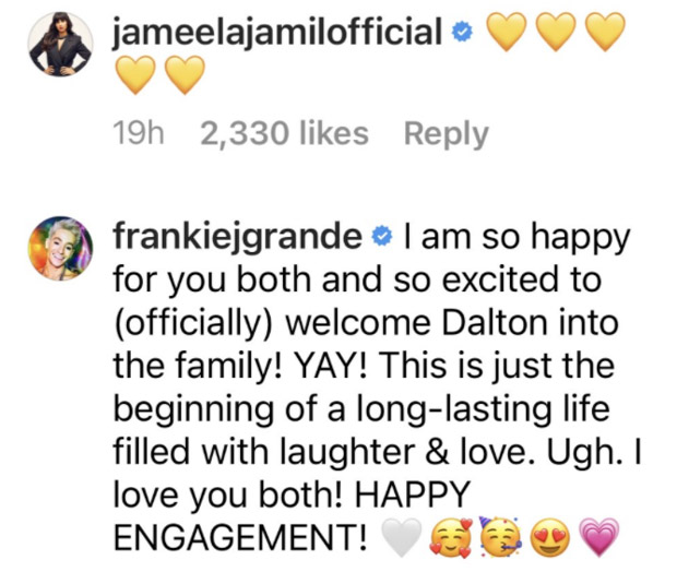 Jameela Jamil, Frankie Grande