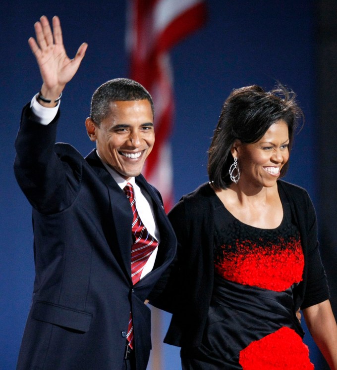 Barack et Michelle Obama en 2008