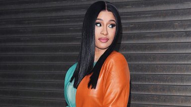 Cardi B in leather